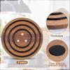 Magnetic Pot Coaster -Acacia Wood Trivet with Silicone Rings for Hot Pots, Pans & Dishes
