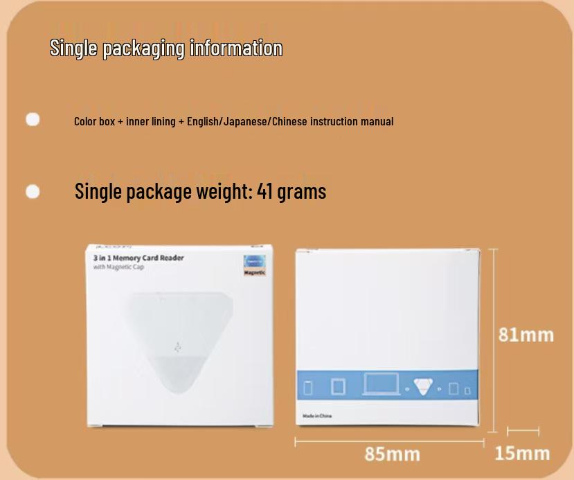 Universal 3-in-1 Card Reader for Apple and Sony/Canon Cameras (USB, SD, TFF)