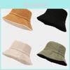 Mens Wide Brim Fisherman Hat With Solid Color And Double Sided Design For Outdoor Activities