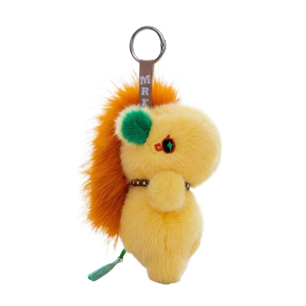 

Cartoon Pony Plush Doll Pendant Keyring Simulation Horse Toy Keychain Children Toy 13cm/5.12in жовтий