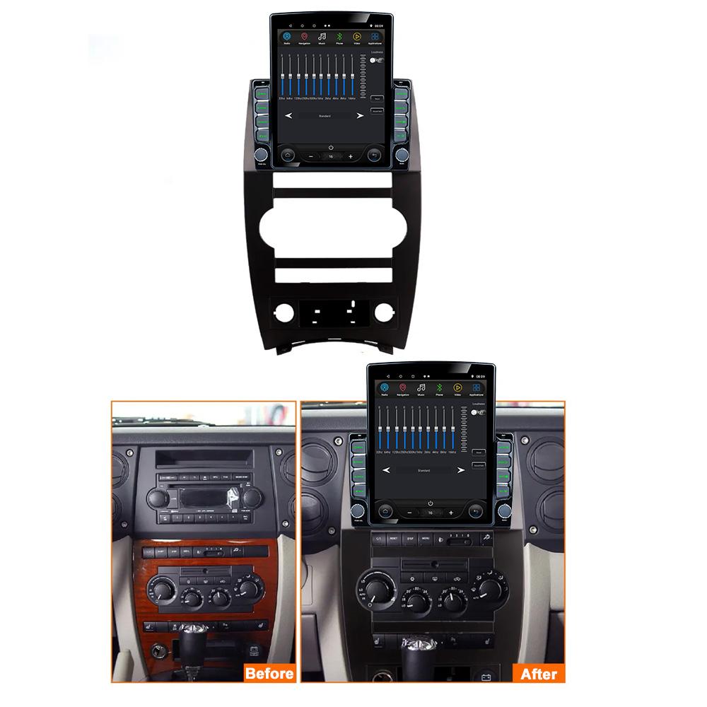 9.7" Vertical Style Tesla Screen Android Car Radio For Jeep Commander XK 2007 Multimedia Player Navigation GPS Carplay Screen
