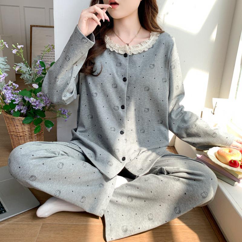Adjustable Maternity Pajamas: Lightweight, Sweat-Absorbent Nursing Suit for Postpartum and Pregnancy Seasons