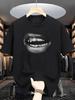 Rosa Glitzer Lippen Grafikdruck T-Shirt Unisex S Kleidung Luxuriöses Make-up T-Shirt Haut Frau Ästhetische Kleidung T-Shirt Großhandel