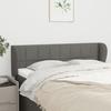 VidaXL Tête de lit avec oreilles Gris foncé 147x23x78-88 cm Tissu3117143