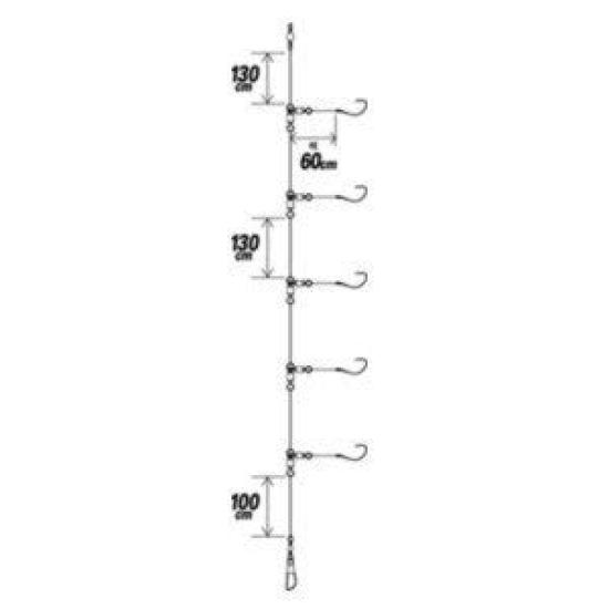 Hayabusa Deep Sea Dotsuko Deep Sea Gomoku Set SD828 5-Hook 17-8-12