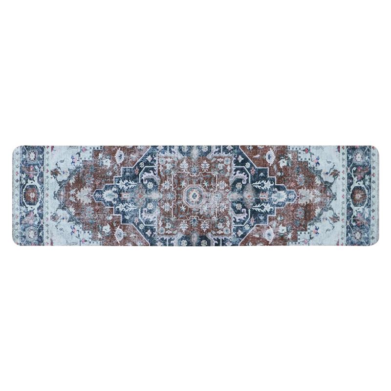 Nordischer Druck Rutschfeste Treppenmatte, Fleckenabweisend, Wasserabsorbierend, Schnelltrocknende Indoor-Stufenmatte