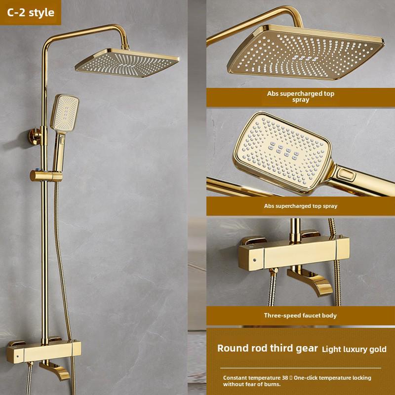 Thermostatic Shower Set with One-Touch Temp Lock & Boost Shower Head