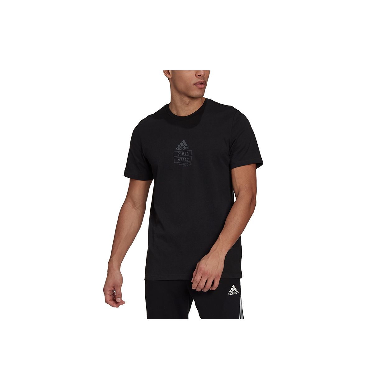 

Мужская светоотражающая футболка Adidas Tech черная GN6862 S
