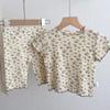 Mongsil Kids Floral Ribbed Indoor Pajamas Loungewear