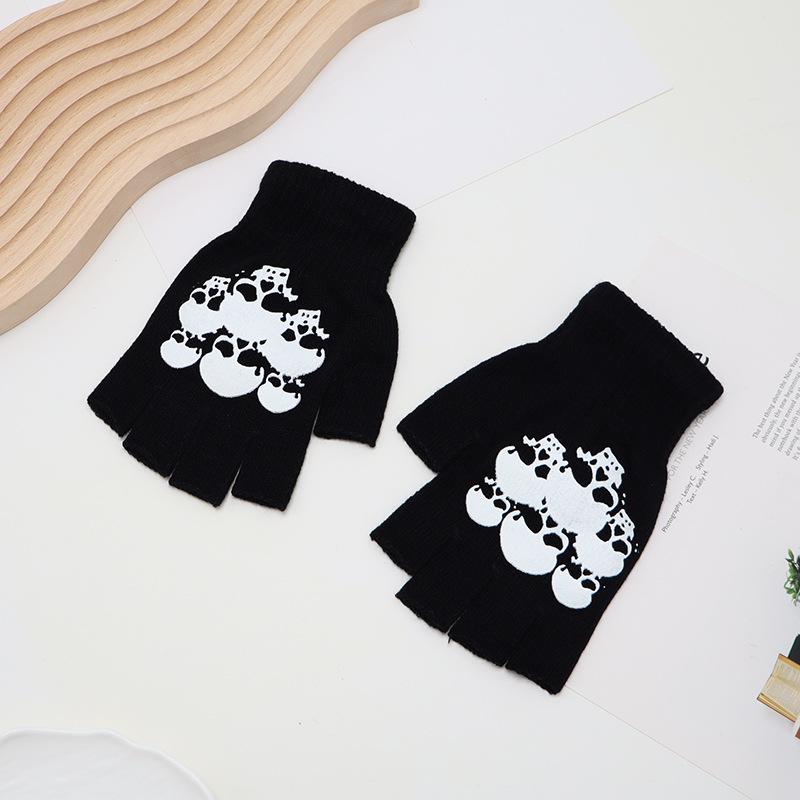 Unisex Pekskärms Halvfingerhandskar - Tunn Modell för Höst- och Vintersporter, Utomhusaktiviteter och Halloween