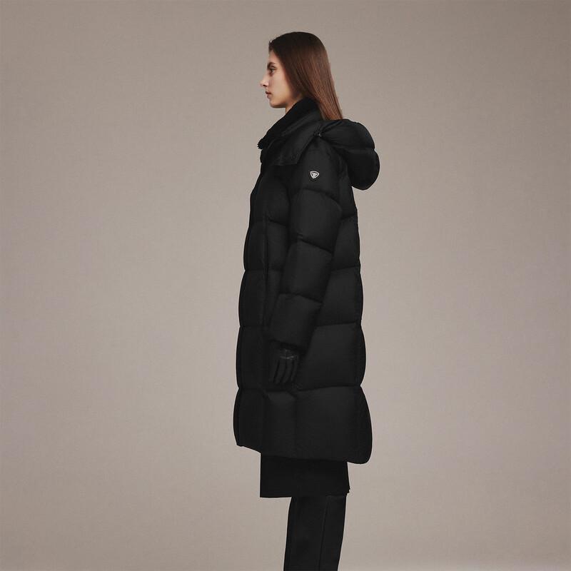 Tanboer Brownie Women's Mid-Length Warm Shoulder Down Jacket