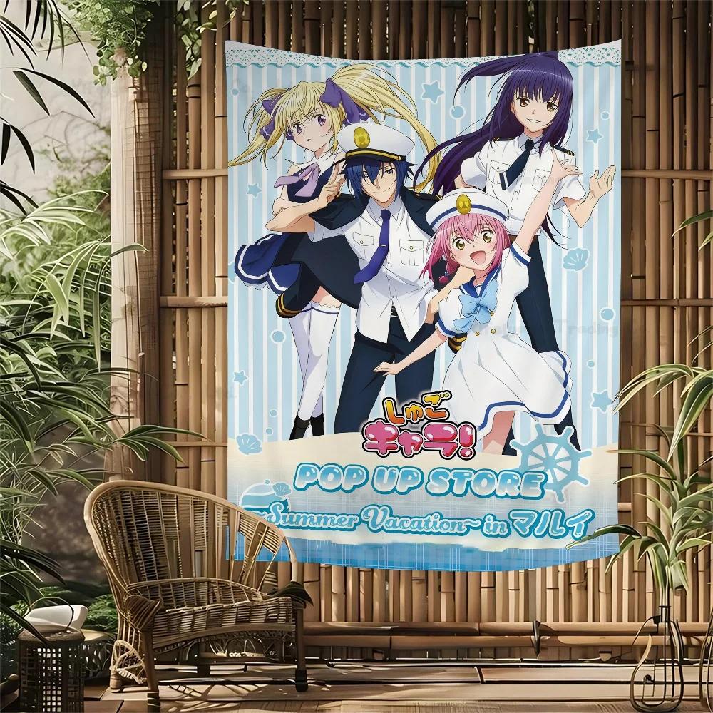 Shugo Chara Japan Anime Tapestry Art Printing Bohemian Wall Tapestries Mandala Decor Blanket