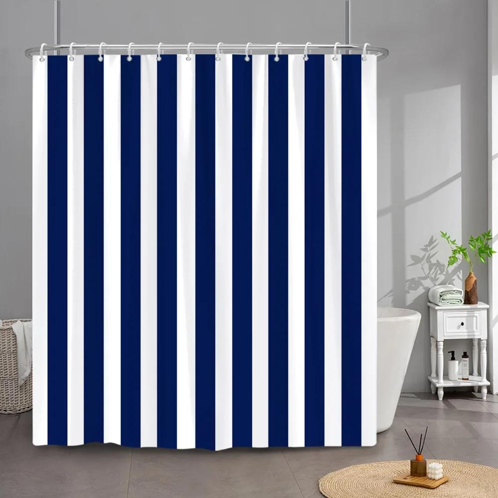 Simple Line Geometric Modelling Shower Curtain Modern Creative Art Home Bath Curtains Polyester Fabric Bathroom Decor With Hooks