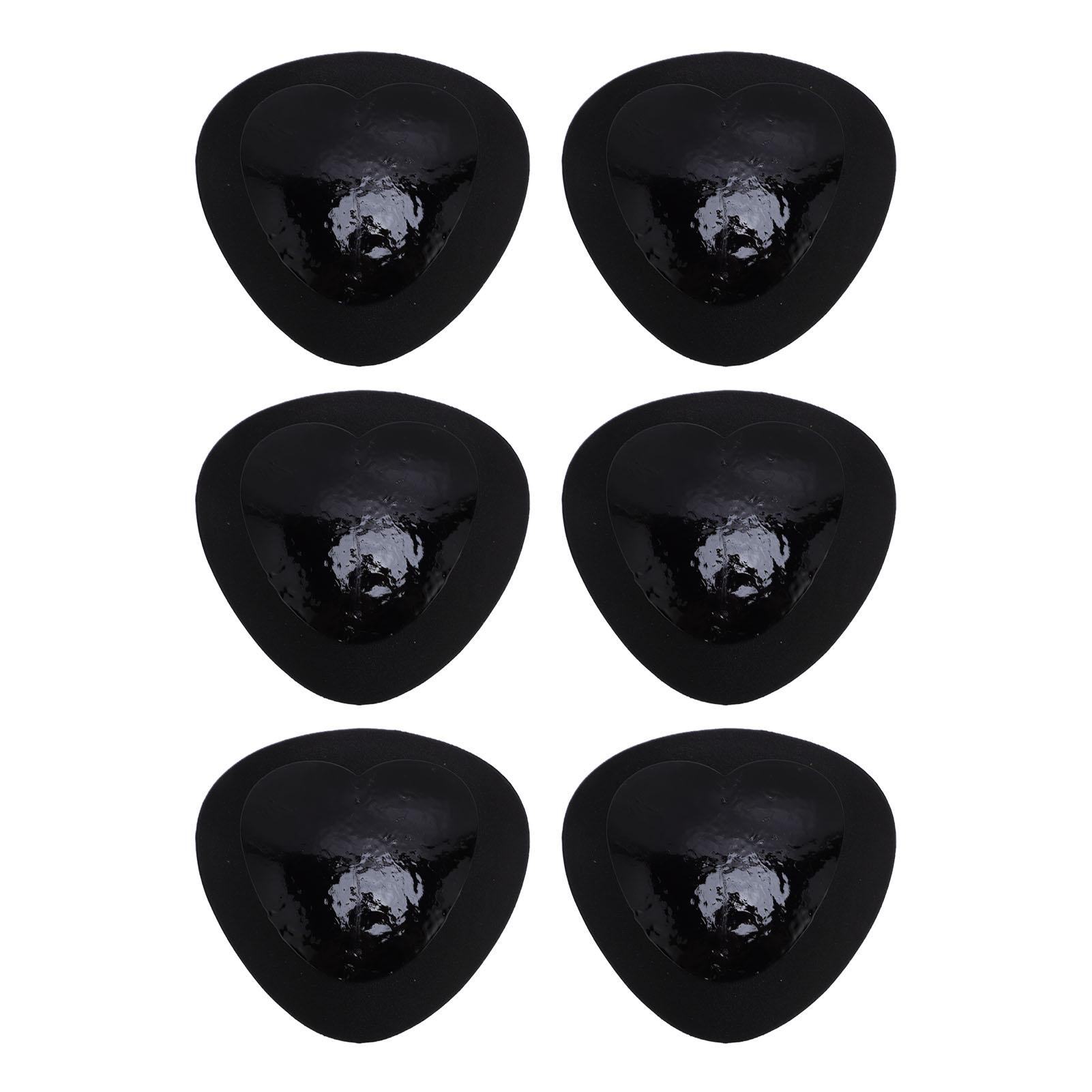 

3 пары утолщенных самоклеящихся вкладышей для бюстгальтера, удобных дышащих вкладышей для бюстгальтера Push Up для бикини Sw Black