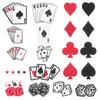 23Pcs Playing Card Theme Cloth Embroidery Applqiues, Iron On Sew On Patches, Costume Ornament Accessories, Mixed Shapes, 27~105x19~114x1~2mm, 23pcs