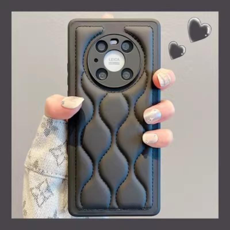 Leather Down Jacket, Full Package of Huawei Mate60pro Phone Case, Nova11 Shockproof P50Pro Protective Case