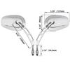 FOVPLUE Chrome Oval Fairing Rear Mirror, Motorcycle Mirror Adjustment, Fits Harley Sportster Dyna Bobber Chopper Street Gliden, Fits Most 8mm Thread H