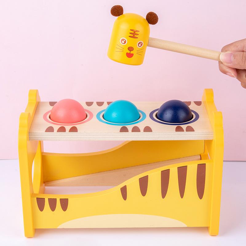 Holzkugel und Klavier 2-in-1-Set Kinder-Musik Früherziehung Feinmotoriktraining Lernspielzeug
