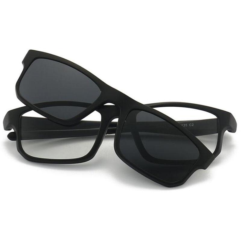 

2256 Magnet Clip Square Myopia Glasses 0 -0.5 -1.0 -2.0 To -6.0 Hyperopia Sunglasses +0.5 +1.0 +2.0 To +6 Myopia -2.25