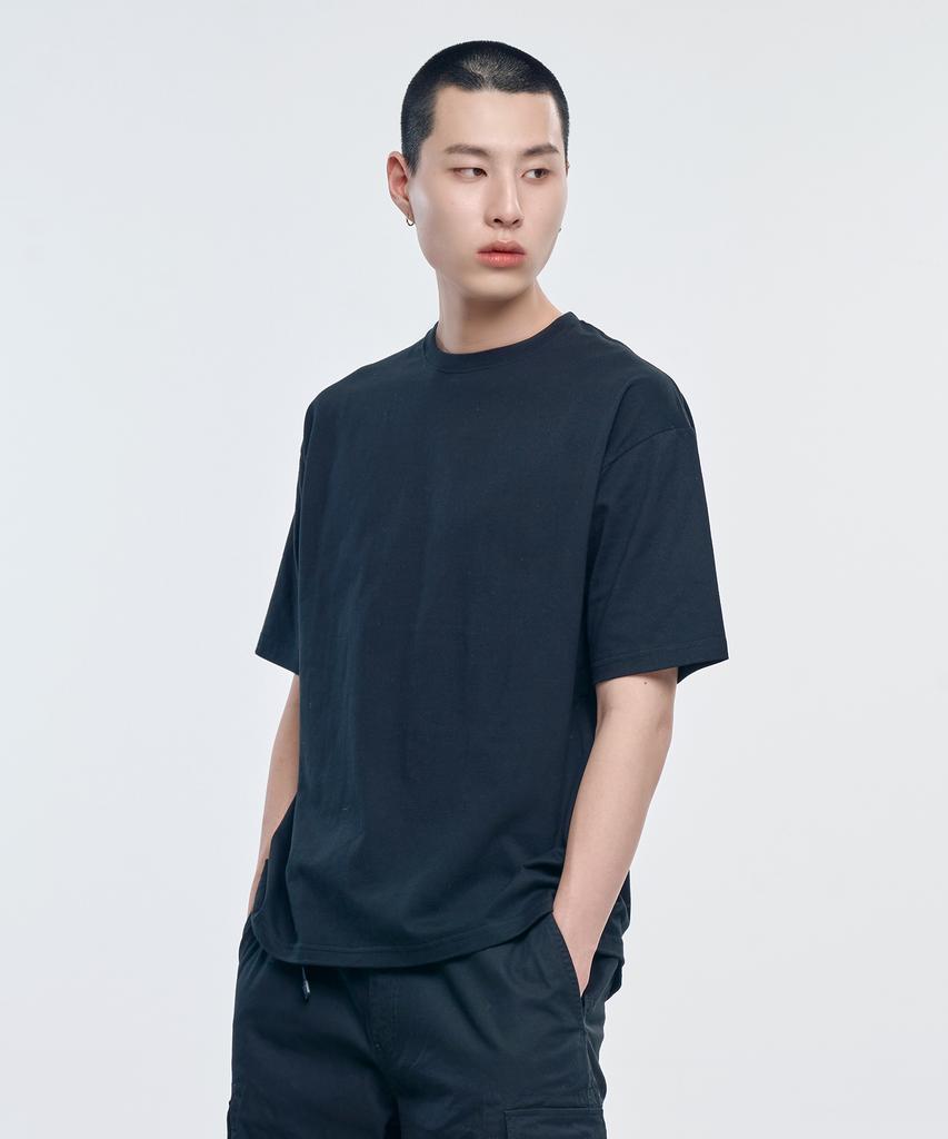 Yunaitideuaeseul [3Pack] Basic Plain Oversized Short Sleeve T-Shirt (Type B)