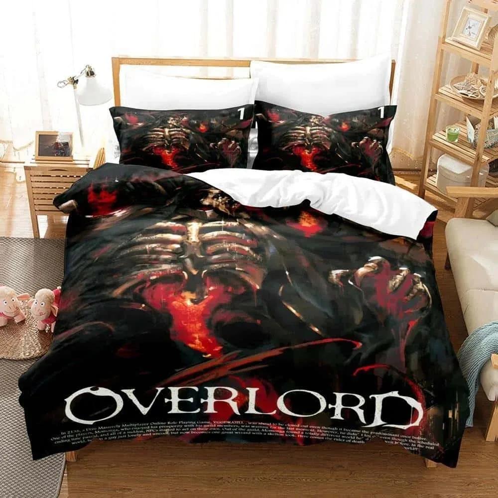 Mode 3D Druck Skelett OVERLORD Bettwäsche Set Einzelbett Twin Full Queen King Size Bettset Erwachsener Kind Schlafzimmer Bettbezug Sets