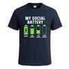 My Social Battery Alone Sarcasm Joke Mens T Shirt Funny Novelty Party Gift Top
