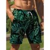 Men's Summer Shorts Coconut Tree Pattern Drawstring Breathable Fashion Casual Beach Hawaiian Quick-Dry Versatile Shorts for Men