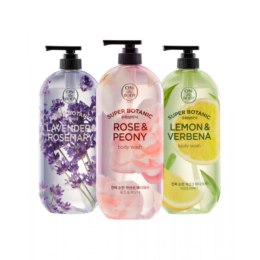 

OntheBody Super Botanic Body Wash 900g Choose 1 Of 3 1 Rose Verbena, 1 Sage, 1 Lemon Mint