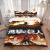 Attack Titans Print 3Pcs Bedding Setduvet Cover With 2 Bedropillowcase Home Birthday Gift