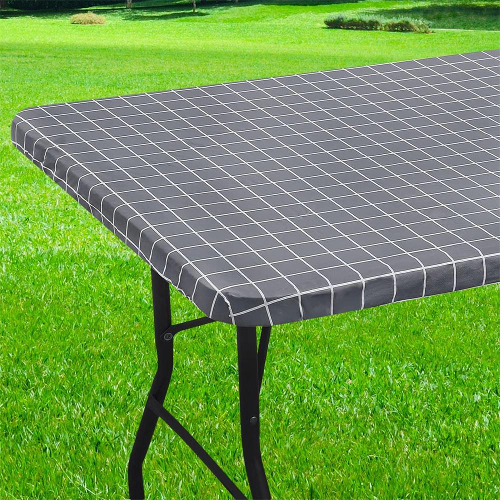 Homaxy Rechteckige Tischdecke Abdeckung Wasserdichte Tischdecke Passend für Klapptische Waschbarer Tischschutz Camping Outdoor 30x72