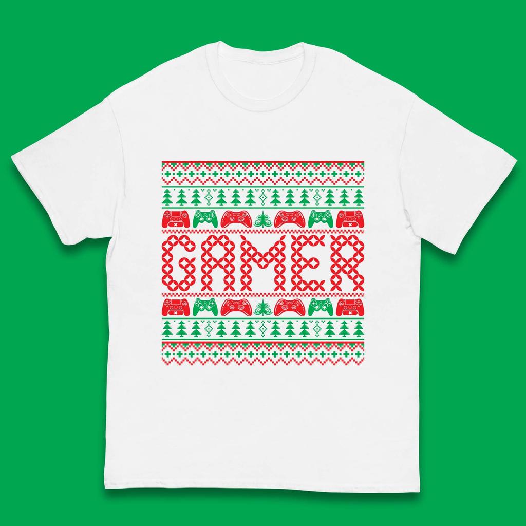 Christmas Kids T Shirt Christmas Gamer Controllers Top