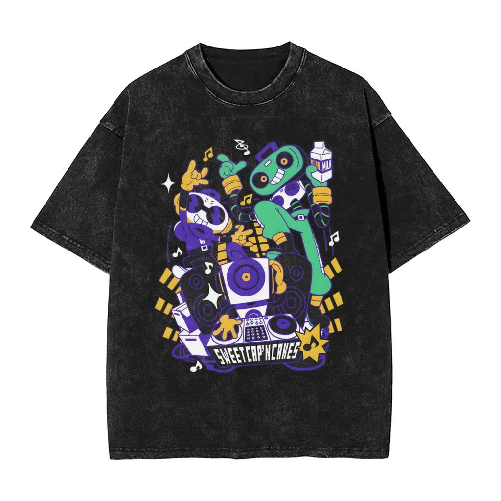 Giochi di Ruolo Deltarune Kri Susie Ralsei Il Mondo Oscuro Stampa Grafica Magliette Uomo Donna Cotone Lavato Vintage Top