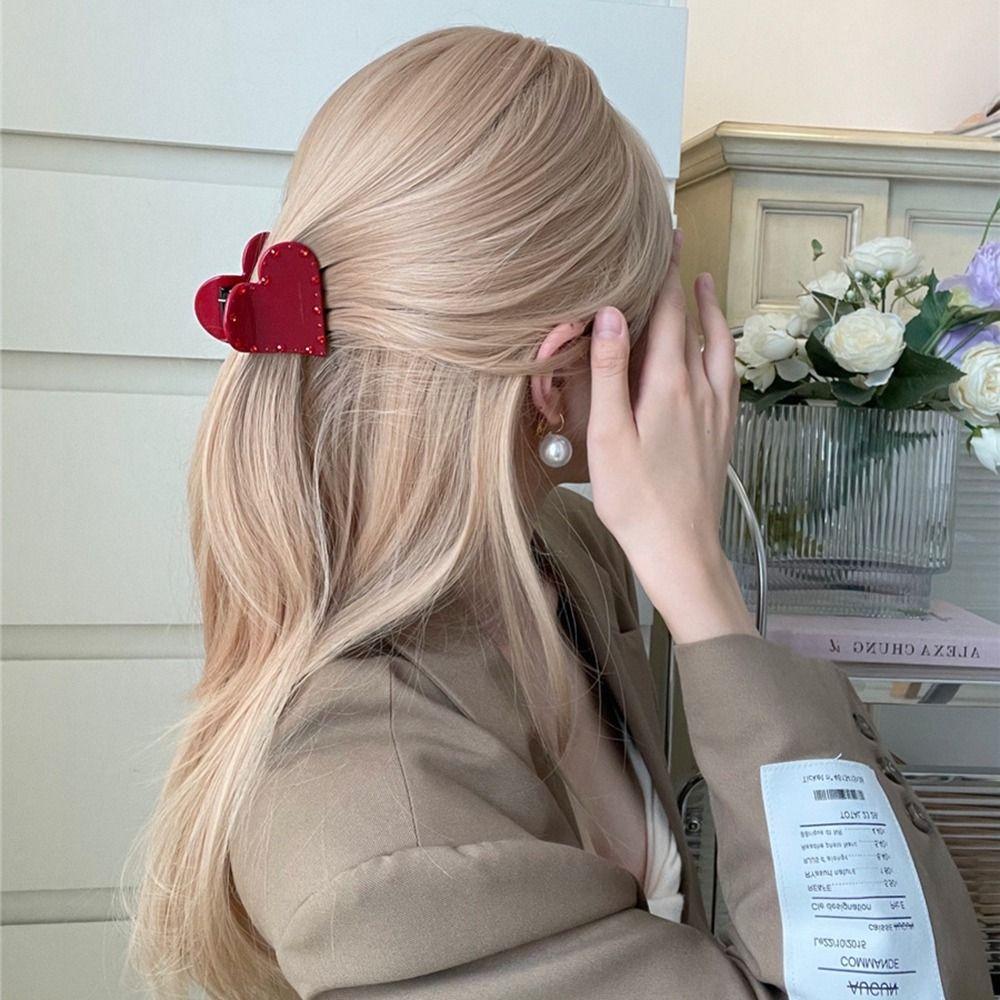 Shape Heart Female Hair Accessories Love Hair Claw Korean Style Grab Clip  Hair Clip