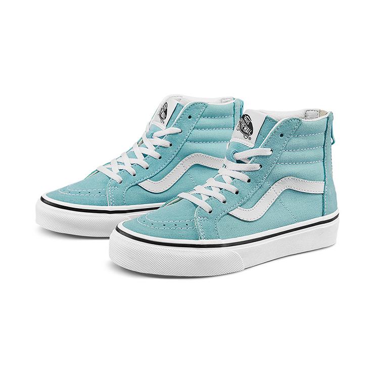 Vans SK8 High Top Kids' Skateboarding Shoes Blue White Children Aged 3 7 Years Old VN000W9W7WT