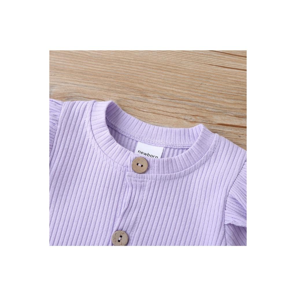 Kombinezon dla niemowląt z długim rękawem i knotem, wykonany w 100% z bawełny