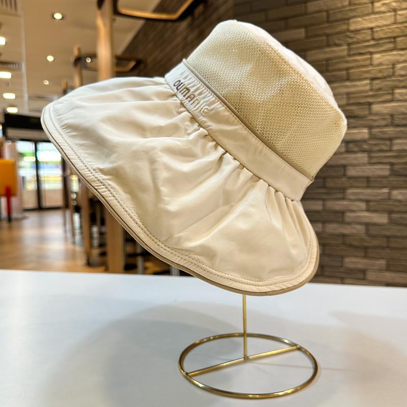 Foldable Stylish Spring Style Uv Protection Sun Hat Female Round Design Top