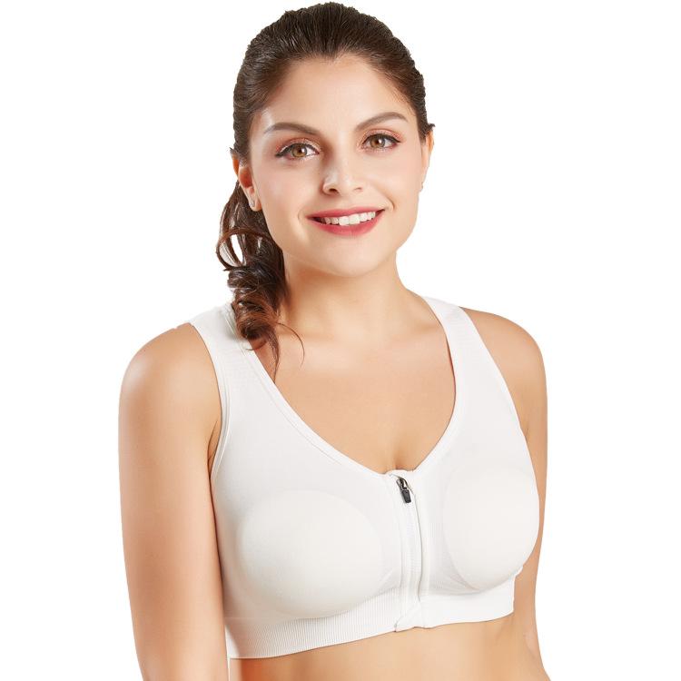 New Popular Front Zipper Comfortable Fitness Vest Moisture Wicking Yoga Running Sports Bra Underwear