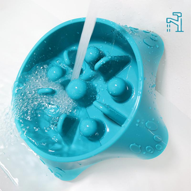 Pet Starfish Shape Slow Food Bowl Dog Anti-choking Slow Food Bowl Dog Feeding Anti-knock Over Multifunctional Bowl Pet Tableware 4