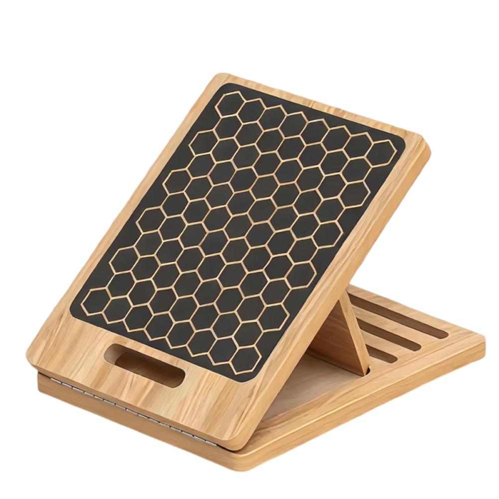 Wooden Construction Adjustable Calf Stretcher Foldable Wooden Incline Board  Home Gym Use Style 1