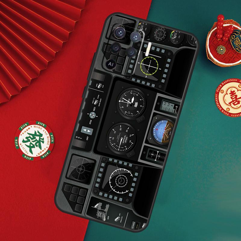 AIRCRAFT COCKPIT DASHBOARD Case For Oppo A6 A5 Pro A15 A18 A38 A58 A78 A98 A54 A74 A94 A17 A57 A80 A60 A40 A16 A76 A96