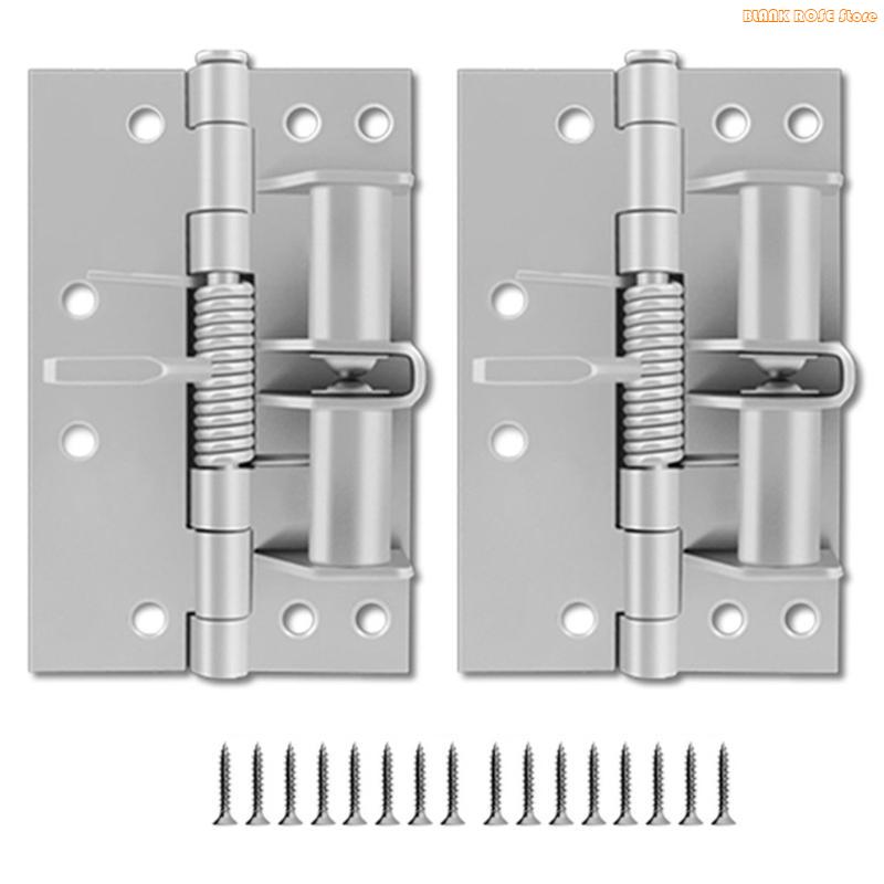 K1AE 2Pieces Portable Spring Hinges for Indoor Door with Automatic Closing and 90 Degree Stop Easy Installion Deisigns