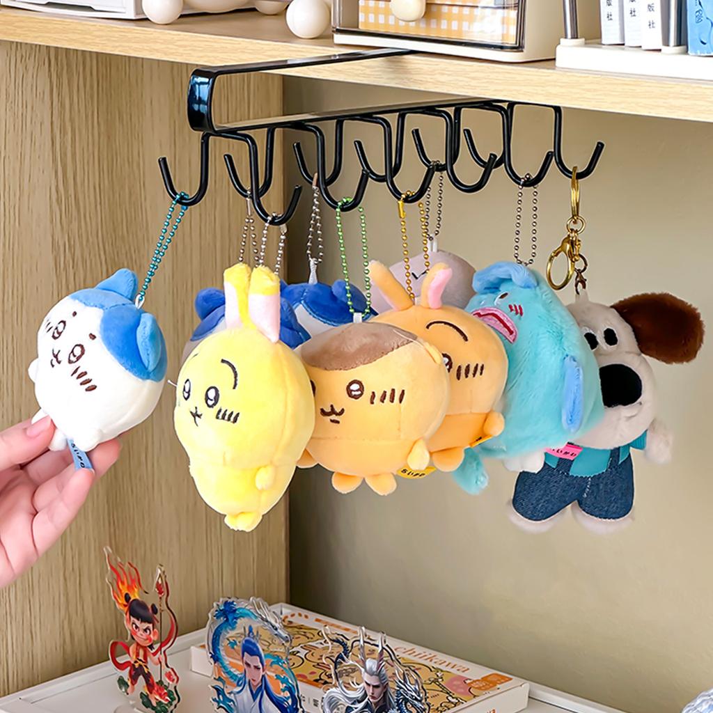 12 Hooks Storage Rack For Labubu Organizer Wall Hanging Plush Doll Pendant Holder Door Closet Hanger for Labubu