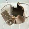 Cross-border First-layer Matte Cowhide Woven Parachute Bag Autumn and Winter Portable Bucket Bag Versatile Shoulder Messenger Women's Bag