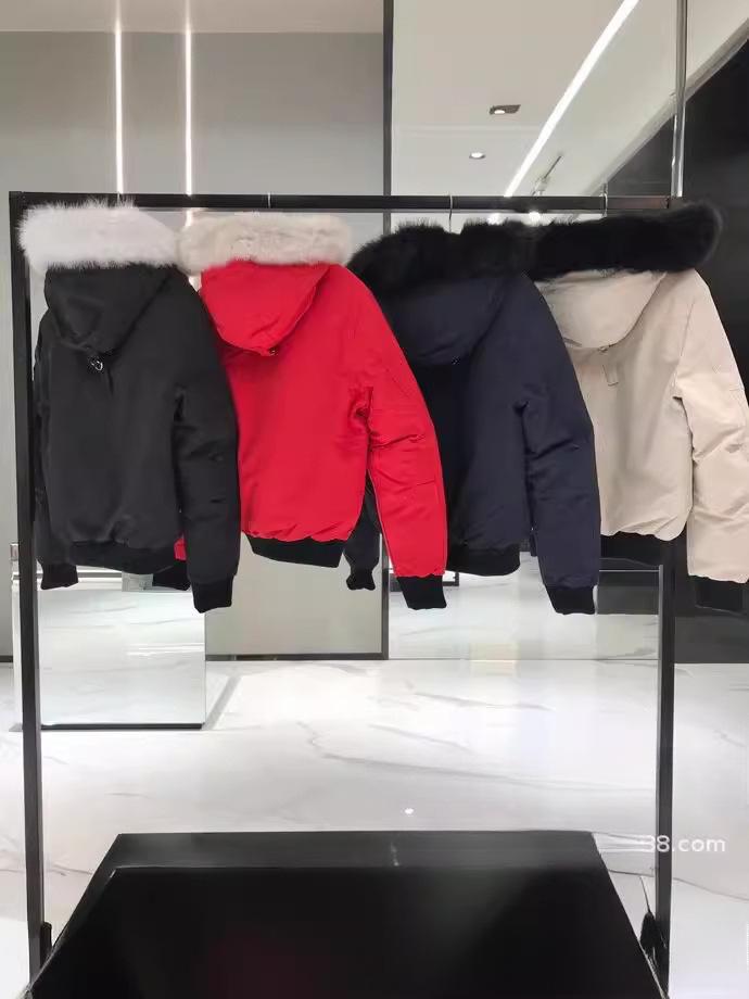 High version big goose scissors down jacket Canadian men's and women's short jacket Q silver fox jacket