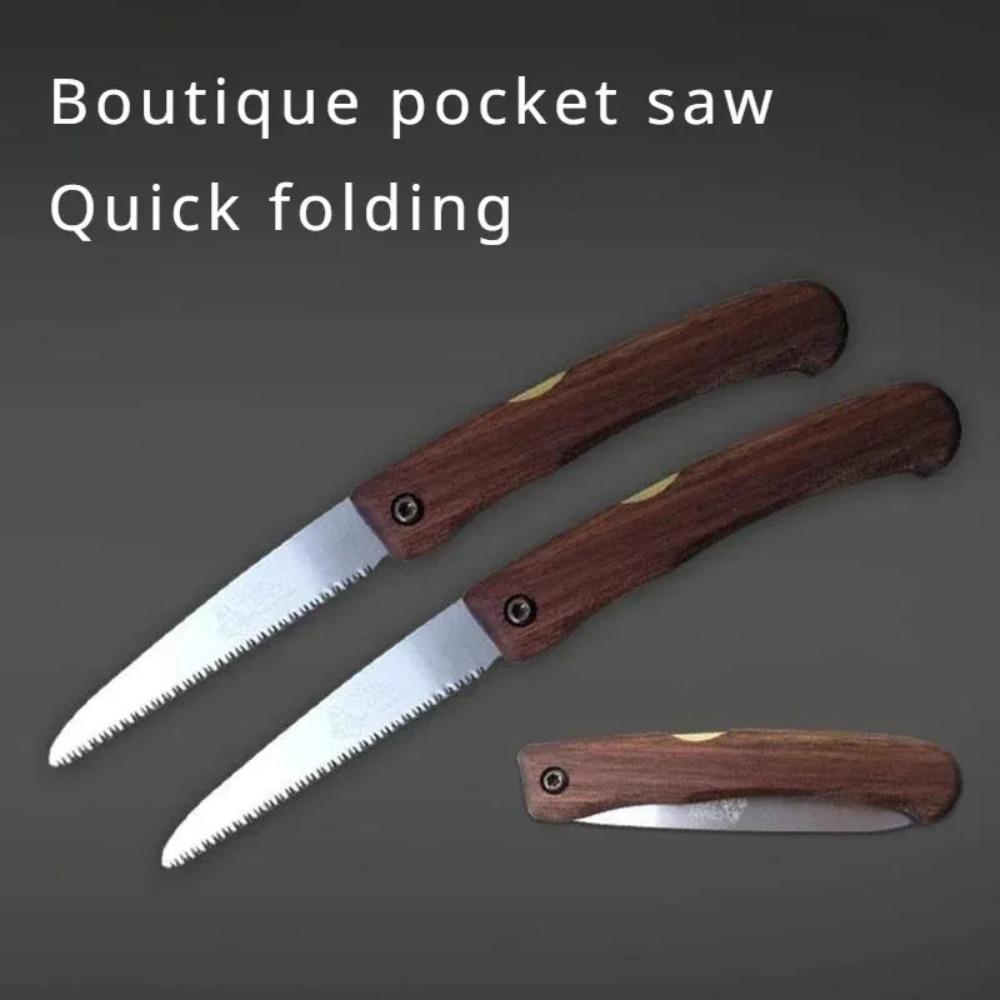 Mini Scie Pliante Travail du Bois Scie à Métaux Pliante Multifonction Coupe Bois Aiguisée Camping Jardin Élagage Scie Hache Arbre Couteau Main