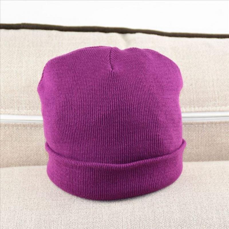 Big Head Circumference Solid Color Thread Hat Big Head Monochrome Knitted Hat Cotton Thread Men's Hat Winter Thermal Hat