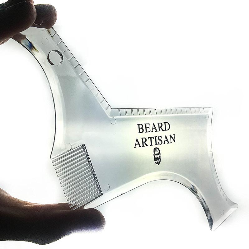 Herren Bartkämme Formung Styling Schablone Kamm Transparent Für Haartrimm Bärte