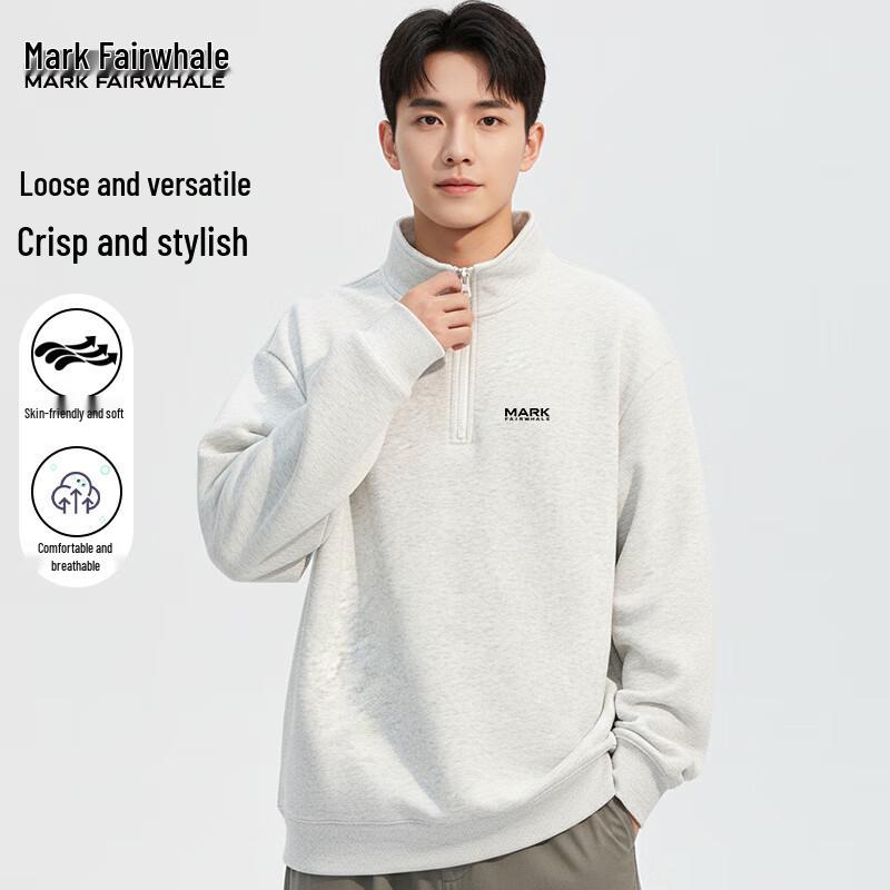 Mark Fairwhale Men's Half-Zip Stand Collar Sweatshirt