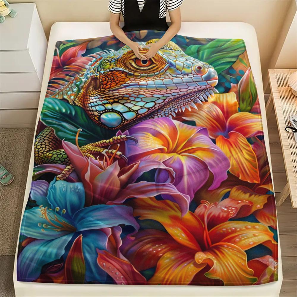 

1 шт. Фланелева ковдра з мультяшним принтом, Висока якість, Зручна для всіх сезонів, Декор для дому, Тепло та затишок, Ідеальний подарунок на Різдво, День народження 80cm x 120cm