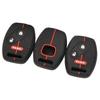 3 Button Car Key Fob Case For Honda Civic 4D Jazz Gr8 Cr-V Srv Frv Fit Csx Chord 7 Accord Emblem Extra Screw Silicone Protection